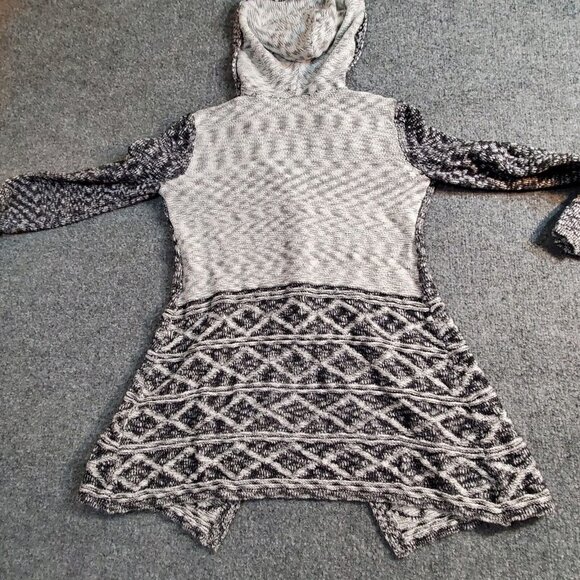 STYLE & CO Women Open Front Cardigan Sweater Size PP 0/2 Gray and Black Striped - Picture 7 of 14